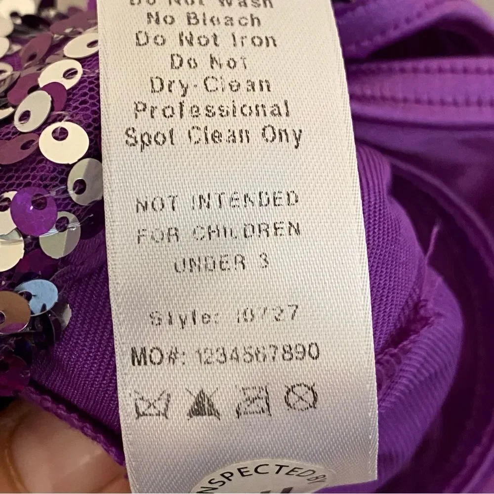 Weissman Dance costume romper biketard purple sequin Brand New You 10727 SC